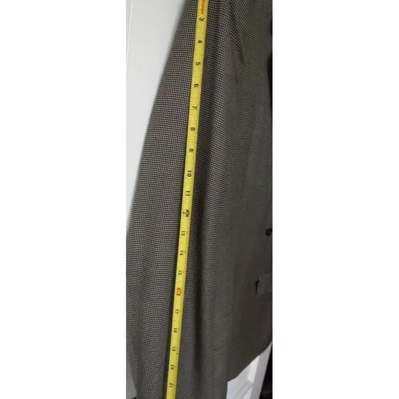 CANALI Suit Jacket Mens Mustard Green Houndstooth‎ Plaid Cashmere Wool Silk